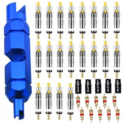 Z & D Valve Core Remover Outil Kit vélo et de Voiture Valve Core Outil de réparation avec Gagner du Remplacement de Presta et Schrader Valve Core