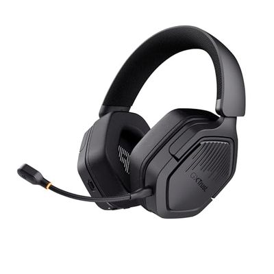Trust GXT 1493 Ravox Wireless Gaming Headset Bluetooth + 2.4 GHz for PS5 PS4 Switch PC Mobile, 50mm Drivers, 70hr Battery, Low Latency Over Ear Wireless Headphones with Microphone, Black
