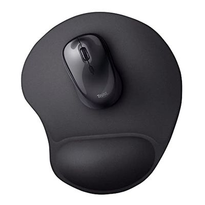 Trust Bigfoot Gel Muismat Mouse Pad met Ergonomische Polssteun, Zwart
