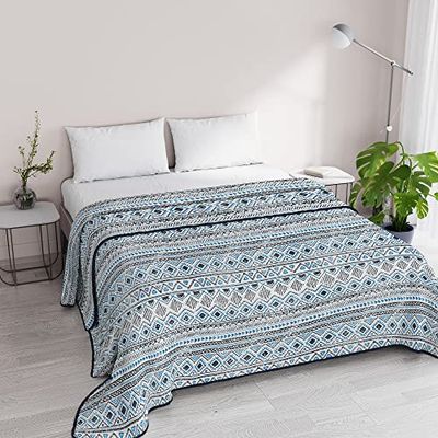 Italian Bed Linen Trapuntino “Basic” estivo, Microfibra, Indie, Matrimoniale