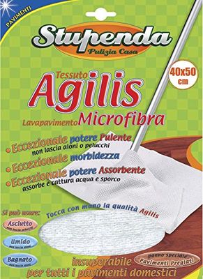 La Briantina Panno Pulizia per Pavimenti Delicatissimo ed Extra Assorbente, con Tessitura Cattura Sporco Antigraffio, 40x50 cm.