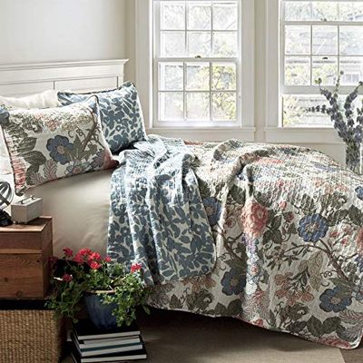 Lush Decor Reversible Bedding (Full/Queen), Leaf Print