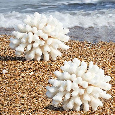 Besimple Lot de 2 coraux artificiels décoratifs en résine pour Aquarium Plantes sous-Marines pour Aquarium