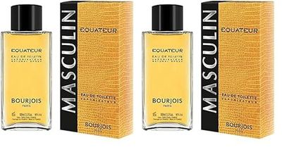 Bourjois Paris Masculin Equateur Eau De Toilette 100 ml (man) (Paquete de 2)