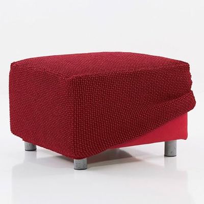 MAXIFUNDAS - Housse de Pouf XL Relive Rouge valable pour Puffs de 60 à 90 cm de Chaque côté