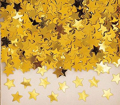 Amscan - Coriandoli, Motivo a Stella, Monocolore, 15 g Gold