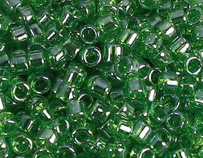 Perles japonaises Cylindre Treasure Brillant Vert 1,8mm.11/0 100gr.