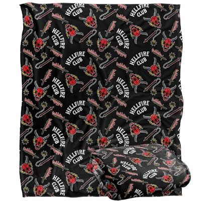 Stranger Things HELLFIRE CLUB PATTERN Silky Touch Super Soft Throw Blanket 152 x 127 cm