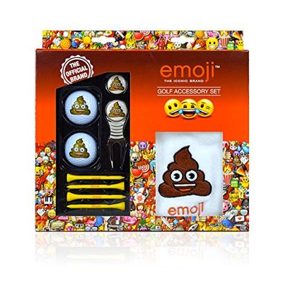 Emoji Caca conjunto de presente para iniciantes de golfe, unissexo