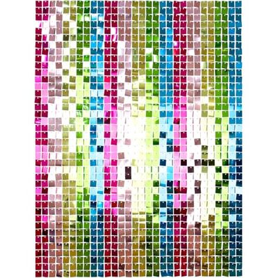 Folat Pannello Paillettes-Meerkleurig-30 x 30 cm-Sfondo matrimoni, feste, cabine fotografiche e decorazioni per palcoscenici di festival, Multicolore, 27597