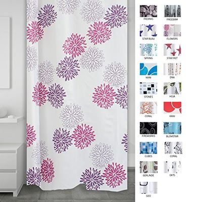 RIDDER Sandra 403060 Rideau de douche textile 180 x 200 cm Multicolore