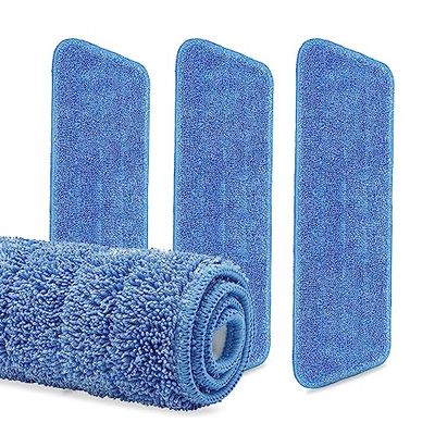 Confezione da 3 testine di ricambio per mocio Cinch, in microfibra, per la pulizia dei pavimenti. Mocio da parete con cuscinetti lavabili riutilizzabili, compatibili con Cinch Mop