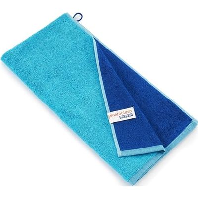 Bassetti New Shades handdoek van 100% katoen in de kleur turquoise T1, afmetingen: 50x100 cm - 9328127