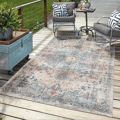 Mia's Bliss Tapis d'extérieur Robuste, Design Moderne, résistant aux intempéries et aux UV, pour Balcon, terrasse et Jardin d'hiver, mais Aussi pour la Cuisine ou la Salle à Manger, Plusieurs