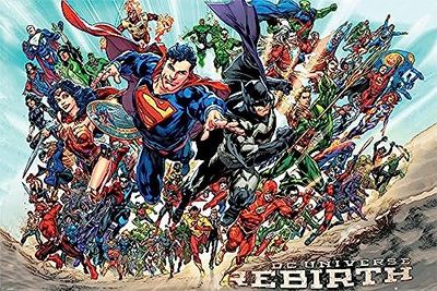 Pyramid International Maxi Poster Rebirth Justice League, Multicolore, 61 x 91.5 x 1.3 cm