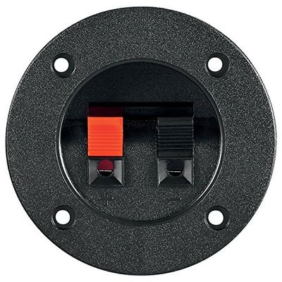 MANAX® luidspreker-terminal, 2-polig. ronde klemlijst rood/zwart, set van 10