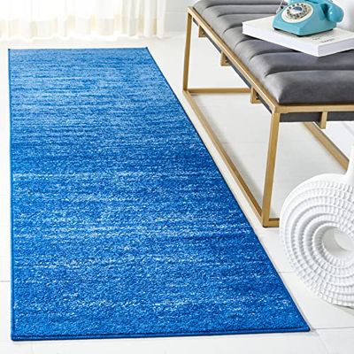 Safavieh Mcr4571d Adirondack Collection Adr113 a Argenté et Noir Zone Tapis, Polypropylène, Light Blue/Dark Blue, 2'6" x 8'