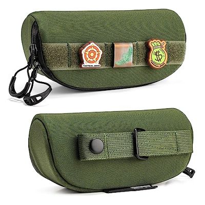 Funda táctica Molle para gafas Funda rígida a prueba de golpes Protección impermeable Funda portátil para gafas al aire libre con clip para cinturón Funda Molle para gafas de sol Gafas de bicicleta