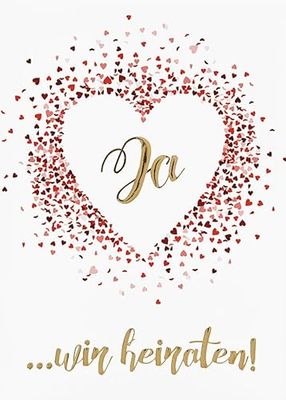 Tarjeta de invitación para boda – Sí – 10,5 x 14,5 cm