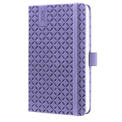 SIGEL J6124 Wochenkalender Jolie 2026, ca. A6, lila: Agenda Jolie, Flair, Dark Purple, Hardcover
