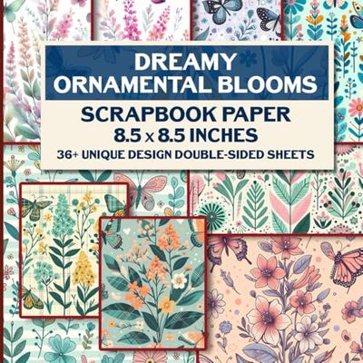 Dreamy Ornamental Blooms Scrapbook Paper