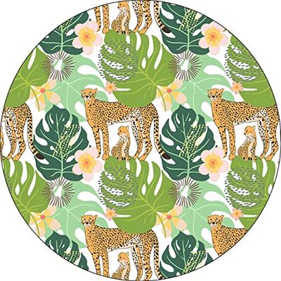 Bonateks, Ronde digitaal bedrukte muismat, antislip onderkant, voor kantoor en thuis, diameter: 22 cm