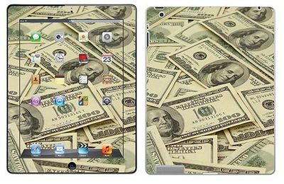 Royal Muurtattoo RS. 79105 Nouveau Cottone zelfklevend voor iPad 3, motief Dollar