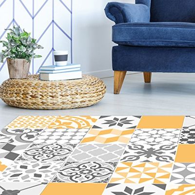 VINILIKO, Tapete de vinil, amarelo, 100 x 133 cm