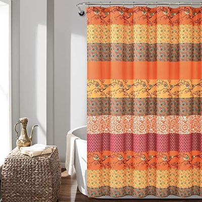 Lush Decor Royal Empire Rideau de Douche Mandarine 183 x 183 cm