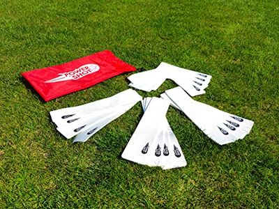 POWERSHOT Veldmarkers, set van 4 hoeken en 12 rechten, ideaal voor visuele markeringen van kinderen in de sportclub