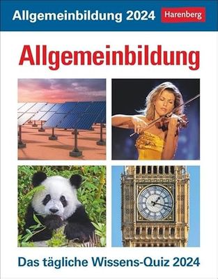 Allgemeinbildung Tagesabreißkalender 2024: Das tägliche Wissens-Quiz