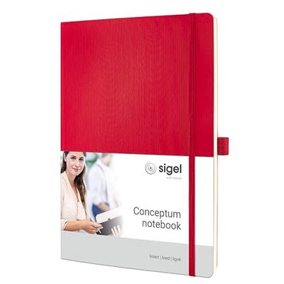 SIGEL CO315 Notizbuch Conceptum, ca. A4, liniert, rot: Notebook Conceptum, Classic, Softcover