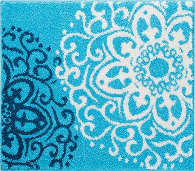 Grund Rosetta Tapis de Bain Bleu Aqua 50 x 60 cm