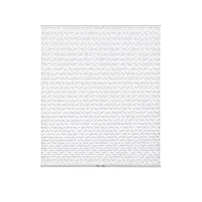 GARDINIA plissé Concept för klämning, Ogenomskinlig vikgardin, Ljusgenomsläppande, Inklusive alla monteringsdelar, Höjdjusterbar, Lissy, Vit, 100 x 130 cm (BxH)