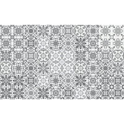 Ambiance Sticker Self-Adhesive Decorative Wall Decal Cement Tile for Bathroom and Kitchen Vintage Nuance de Gris - Pack of 60 Stickers of 15 x 15 cm