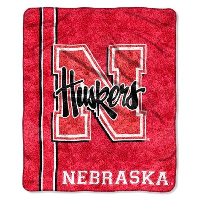 NCAA Nebraska Cornhuskers 50-inch-by-60-inch Sherpa sur Sherpa Jeté de lit Jersey Motif