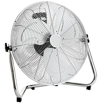 Oypla Ventilateur de gymnase autonome électrique de 46 cm, chrome, 3 vitesses