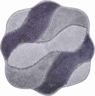 Grund Tapis de Bain, Ultra Doux et Absorbant, Antidérapant, 5 Ans de Garantie, Carmen, Petit Tapis 60x60 cm, Gris