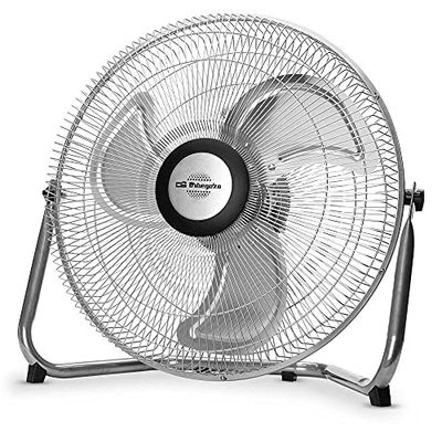 Orbegozo PW 1240 - Ventilateur industriel Power Fan, inclinaison réglable, pales métalliques de 40 cm, 3 vitesses de ventilation, poignée de transport, 80 W