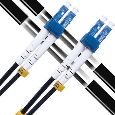Elfcam® - 25m glasvezelkabel LC/UPC naar LC/UPC OS2 Duplex Single Mode 9/125μm G657A2 voor buiten en binnen, 25 meter