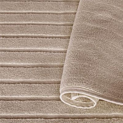 parah - Tappeto da Bagno Jacquard 50x80 cm | 100% Cotone, 800 g/m² | Extra Morbido, Assorbente e Antiscivolo (Tortora)
