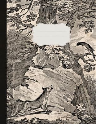 The Forest Companions: Fox and Magpie Notebook: Detailed Vintage Illustration of Woodland Creatures on the Cover