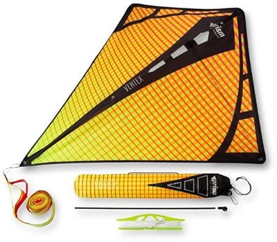 Prism Kite Technology Vertex Infrared; diamant vlieger met lange staarten,Oranje geel