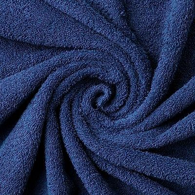 Todocama Lot de 2 Serviettes 100% Coton 550 g/m² Extra Douces 5502, très absorbantes et à séchage Rapide (Bleu Marine, 70 x 140 cm)