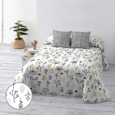 BELUM Couvre-lit Bouti 100 GR Lit 150/160 Dimensions du Produit : 250 x 270 Tissu : 100% Coton Biologique 175 Fils Certificat Oeko-Tex Modèle : Santorini Mint