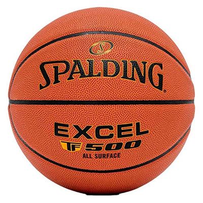 Spalding – Excel TF 500 – basket – storlek 5 – basket – certifierad boll – material ZK-komposit – inomhus och utomhus – halkskydd – utmärkt grepp