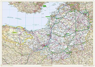Histórico del condado de Somerset Mapa-Recubierto de plástico