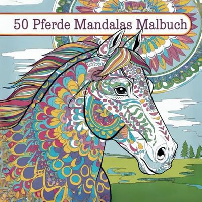 50 Pferde Mandalas Malbuch, Tiermandalas für Kinder ab 8 Jahren, Kreativität fördern mit dem Mandala Malbuch für Kinder, ein tolles Geschenk: ... und künstlerische Fähigkeiten bei Kindern