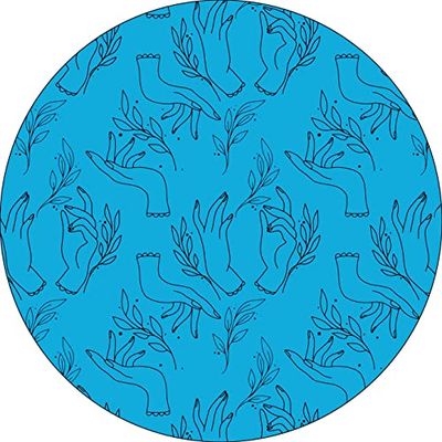 Bonateks, Ronde digitaal bedrukte muismat, antislip onderkant, voor kantoor en thuis, diameter: 22 cm