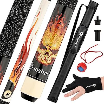 JOSHMAR Stecca da Biliardo Professionale – Stecca da Biliardo di Alta qualità Realizzata con Un Bel Design Unico e di Lusso e la Migliore qualità in Legno Duro Canadese. Include 4 Accessori per